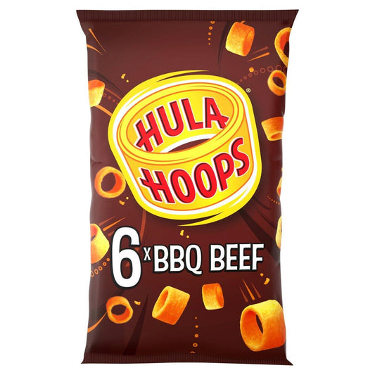 KP Hula Hoops BBQ Beef Crisps 6 Pack 24g