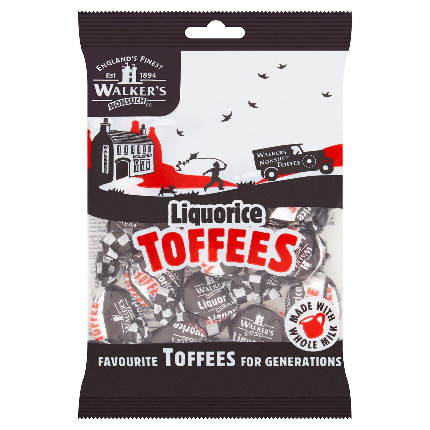Walkers Nonsuch Liquorice Toffees Bag 150g