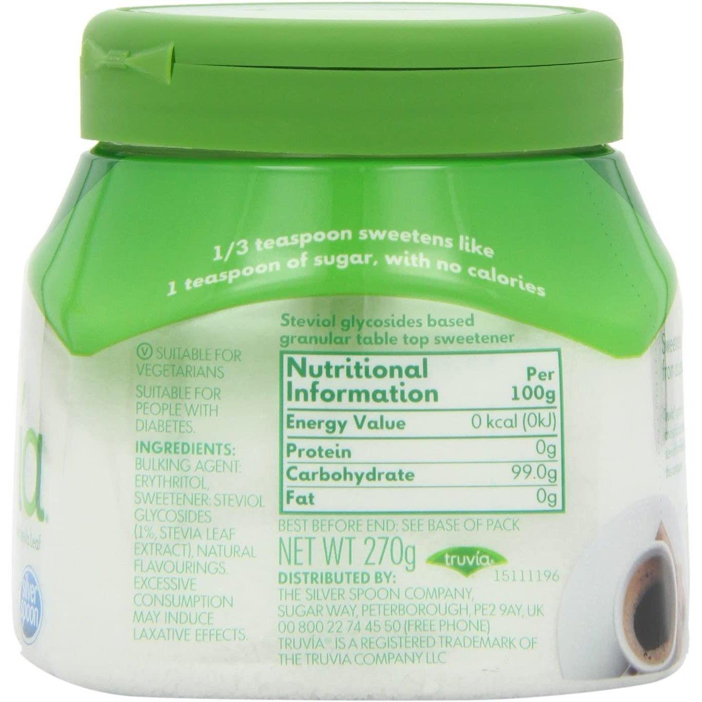 Truvia Stevia Leaf Extract Sweetener Jar 270g