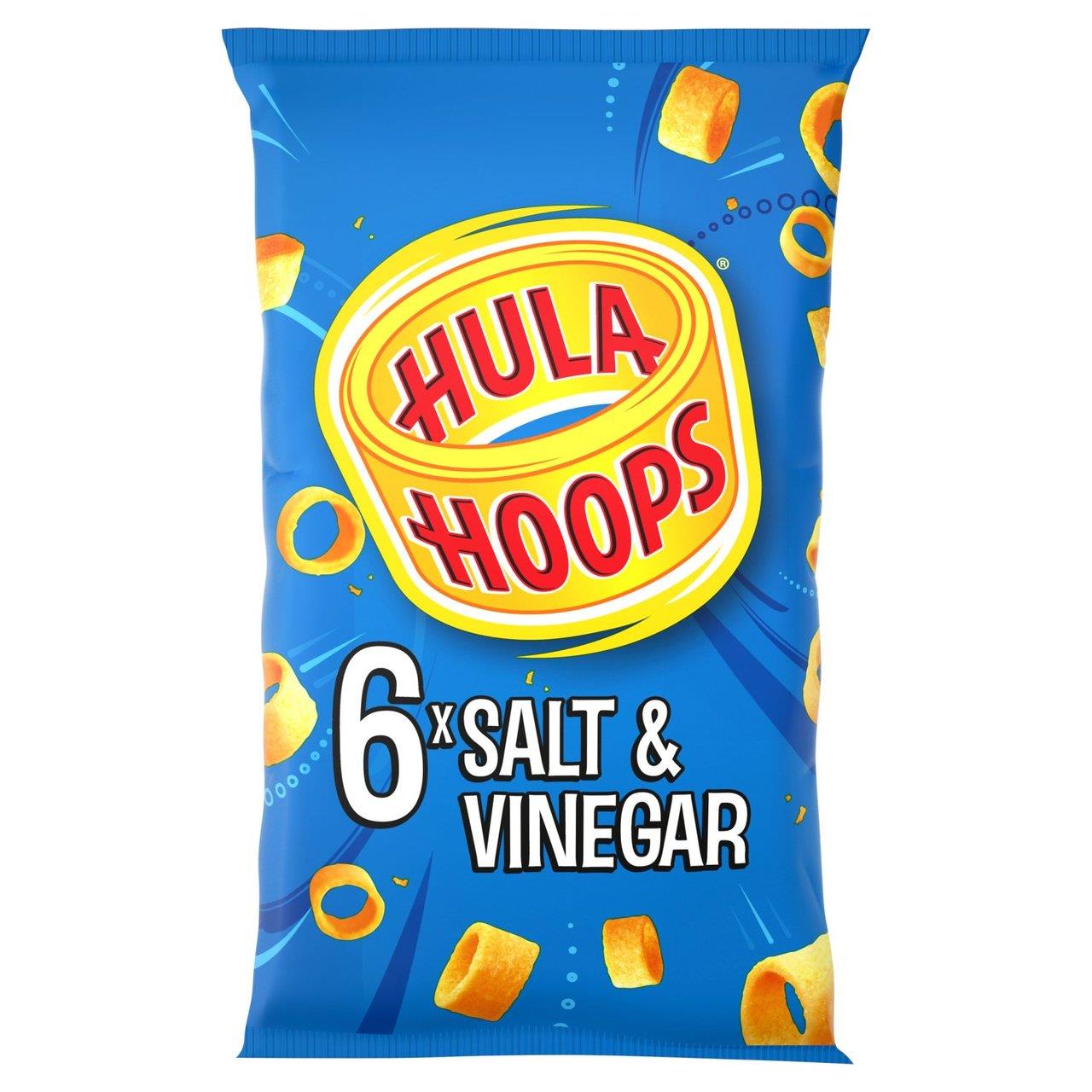 KP Hula Hoops Salt & Vinegar Crisps 6 Pack 24g