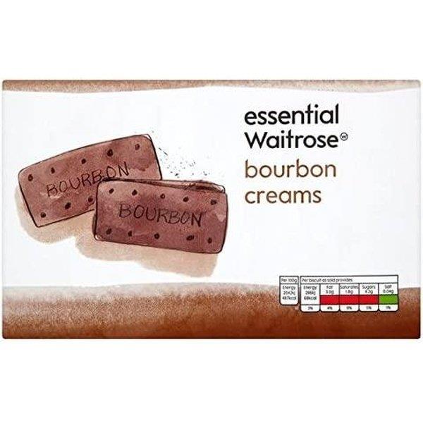 Waitrose Essential Bourbon Cream Biscuits 400g