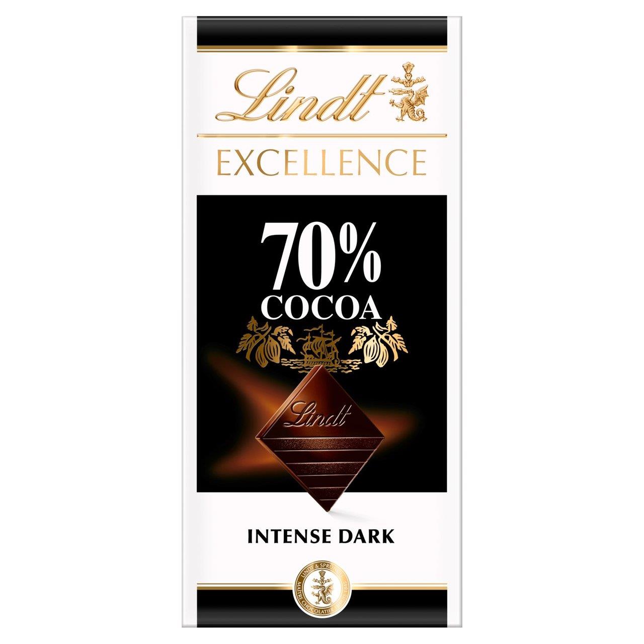 Lindt Excellence 70% Cocoa Chocolate 100g