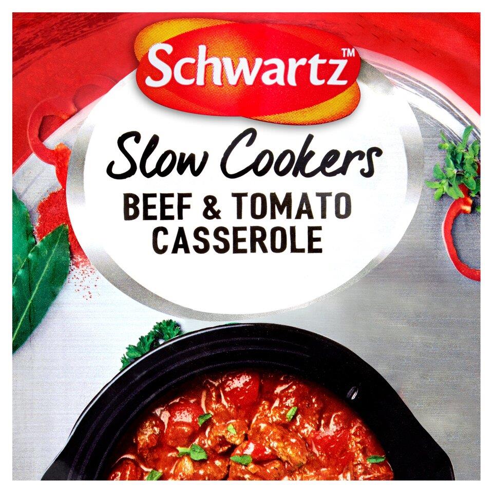 Schwartz Slow Cookers Beef and Tomato Casserole Recipe Mix Sachet 40g