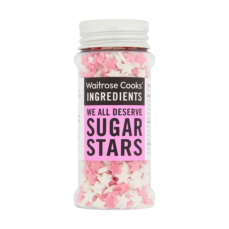 Waitrose Pink & White Sugar Stars 52g