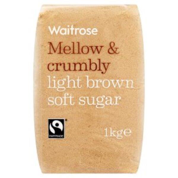 Waitrose Light Brown Mellow & Crumbly Soft Sugar 1kg