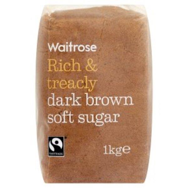 Waitrose Dark Brown Rich & Treacly Soft Sugar 1kg
