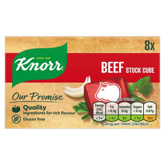 Knorr Beef Cube Stock 8 Pack 80g