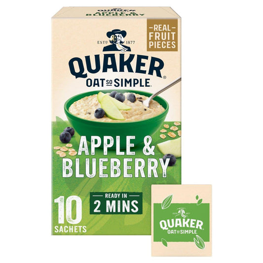 Quaker Apple & Blueberry Oats 10 Sachets 360g