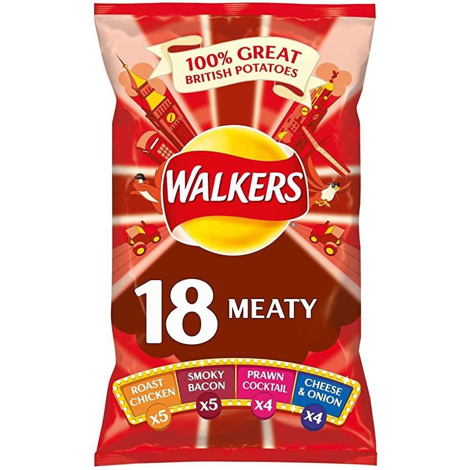 Walkers Meaty Variety Crisps 18 Pack 25g