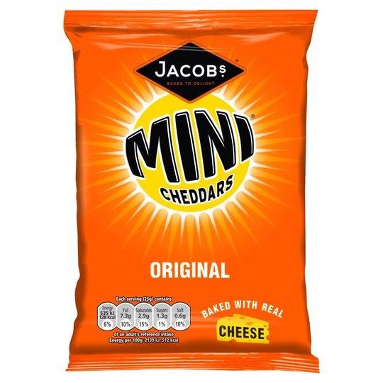 Jacob's Mini Cheddars Original 6 Pack 25g