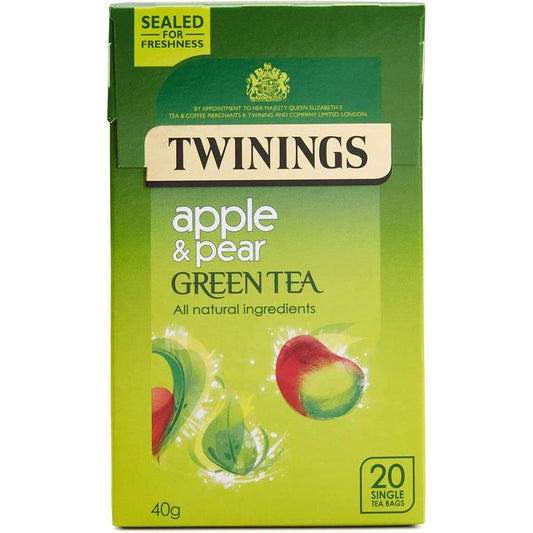 Twinings Apple & Pear Green Tea Bags 20 Pack 40g