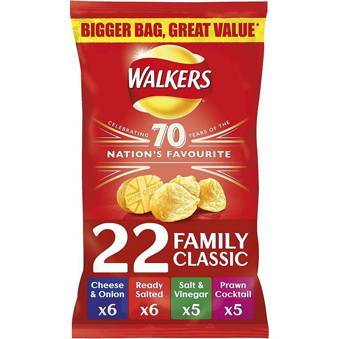 Walkers Classic Variety Crisps 22 Pack 25g