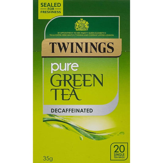 Twinings Decaffeinated Pure Green Tea Bags 20 Pack 35g