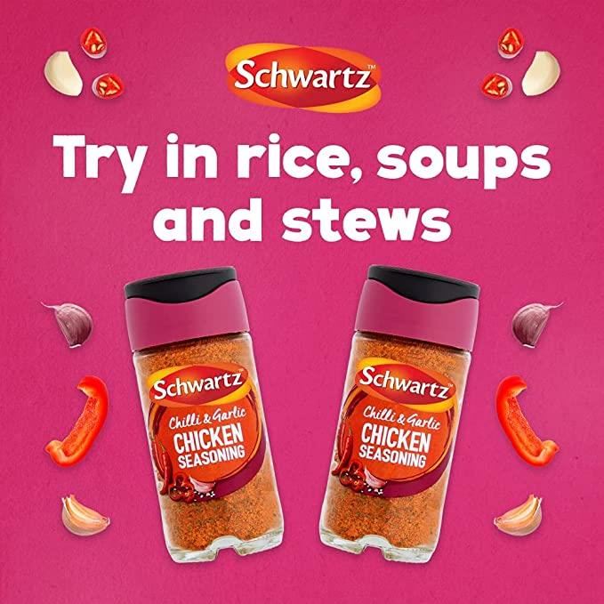 Schwartz Chicken Seasoning - Chilli and Garlic Jar 48g