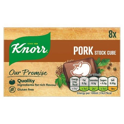 Knorr Pork Cube Stock 8 Pack 80g