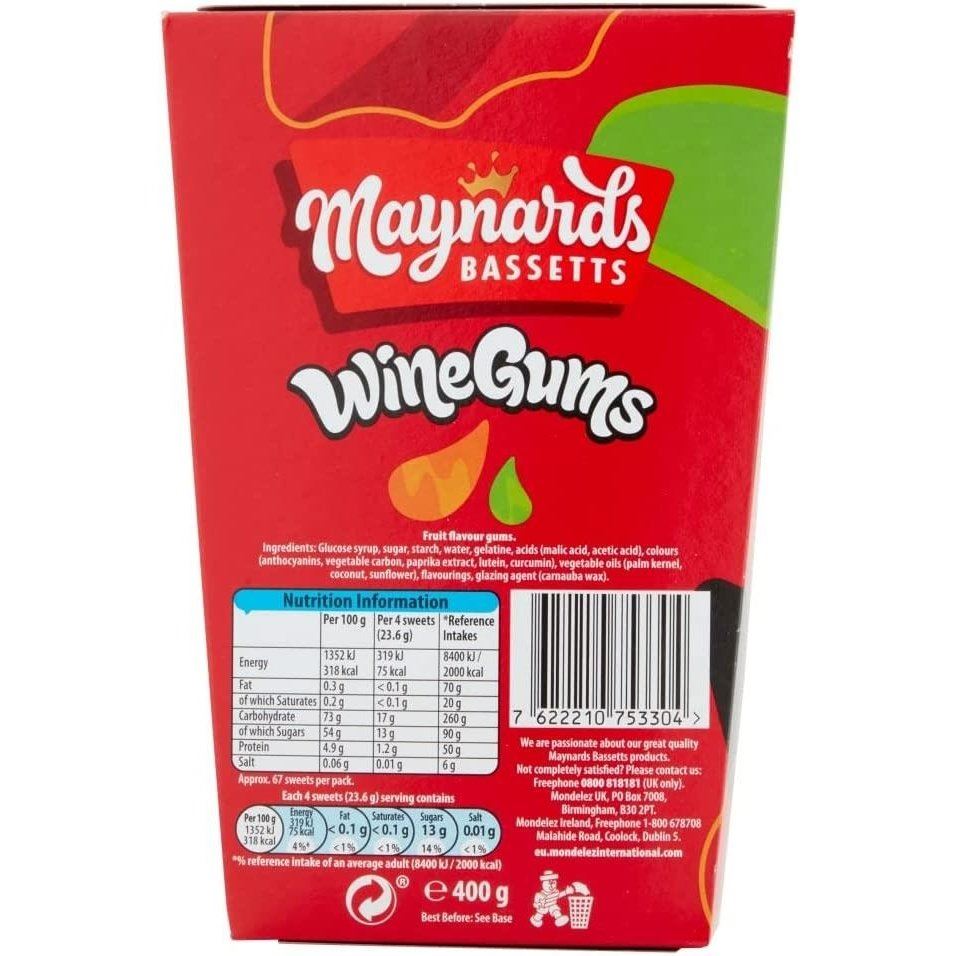 Maynards Bassetts Wine Gums Box 400g