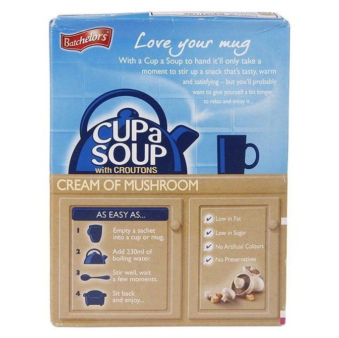 Batchelors Cream of Mushroom Croutons Soup 4 Pack