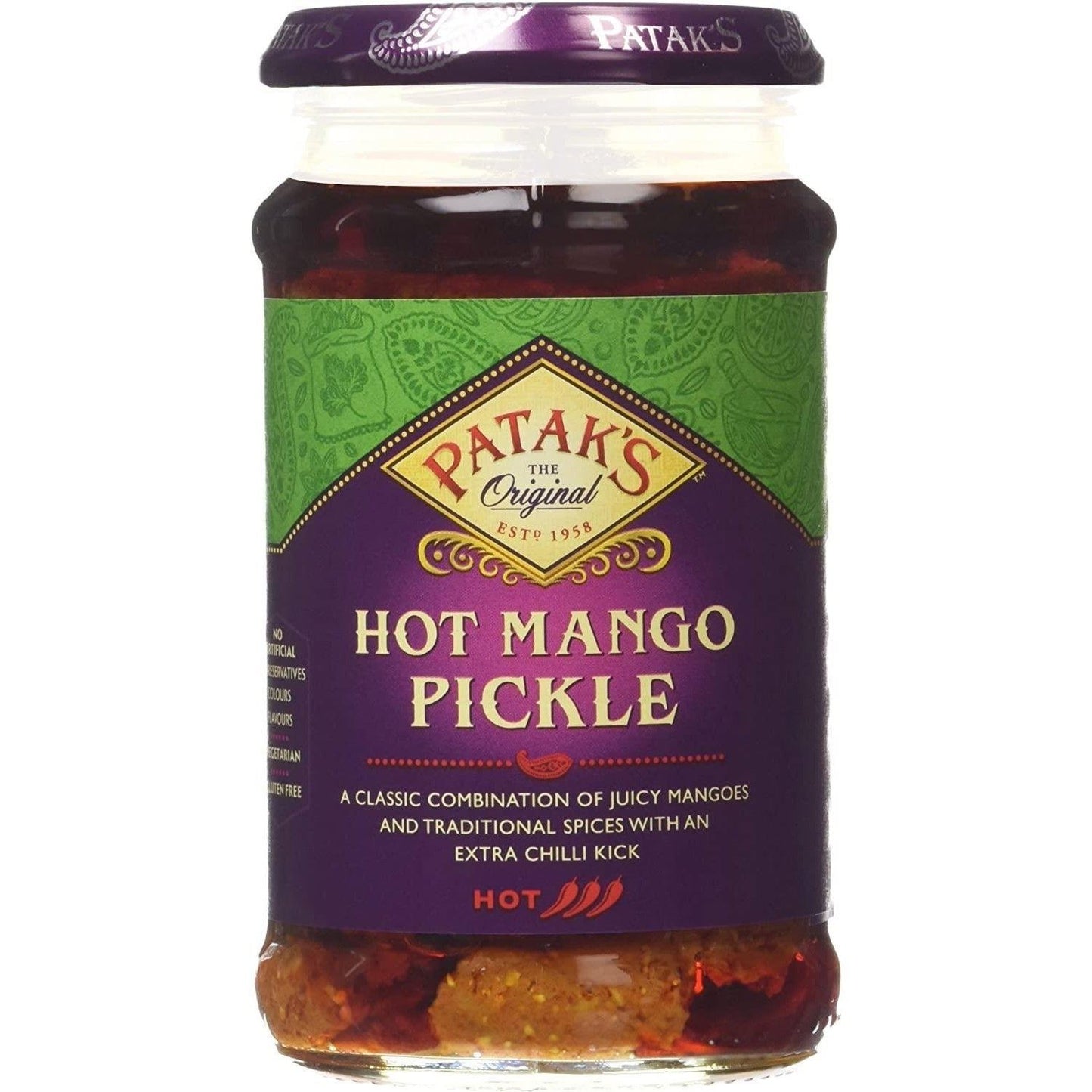 Patak's Hot Mango Pickle Hot Jar 283g