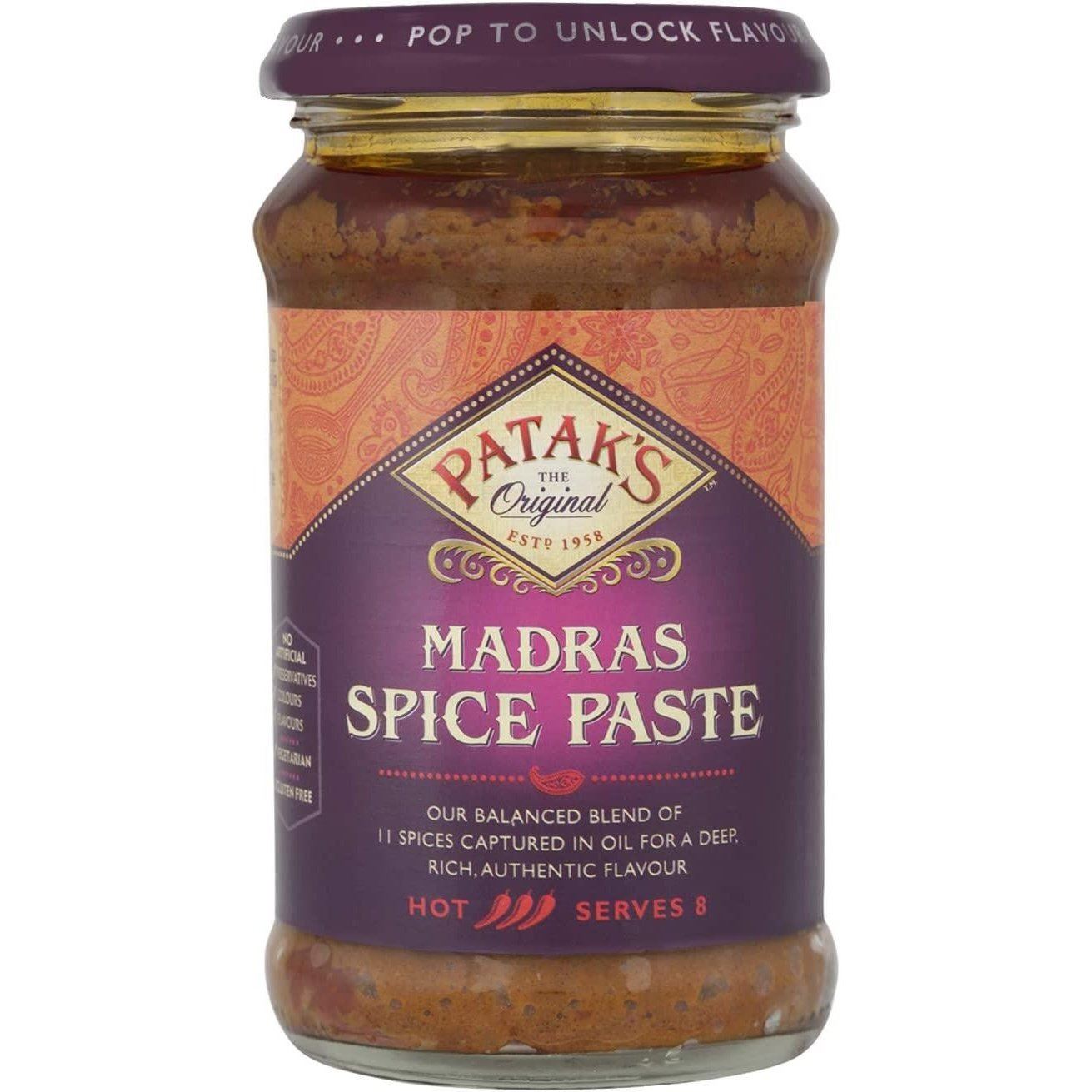 Patak's Madras Spice Paste Hot Jar 283g