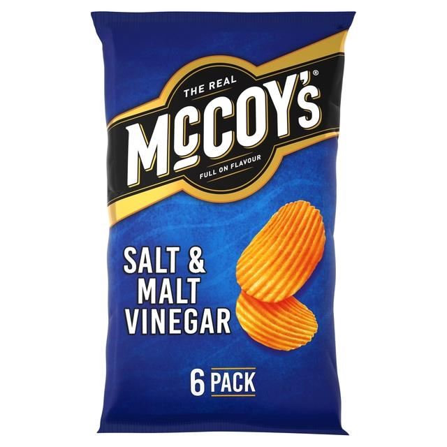 McCoy's Salt & Malt Vinegar Crisps 6 Pack 25g