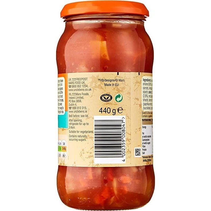 Ben's Original Sweet & Sour No Added Sugar Jar 440g