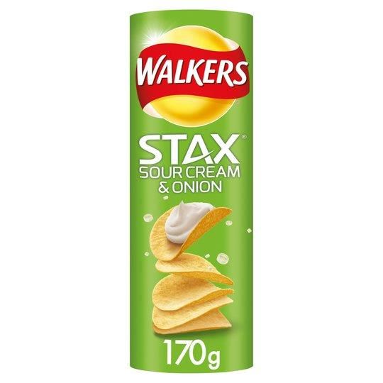 Walkers Stax Sour Cream & Onion 170g