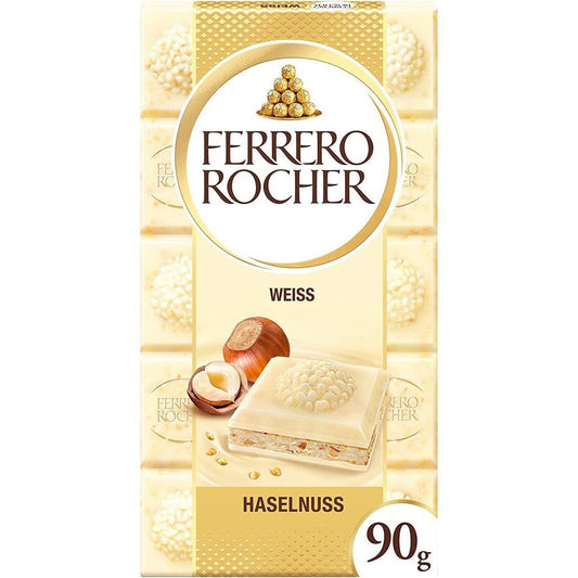 Ferrero Rocher White Chocolate Hazelnut Bar 90g