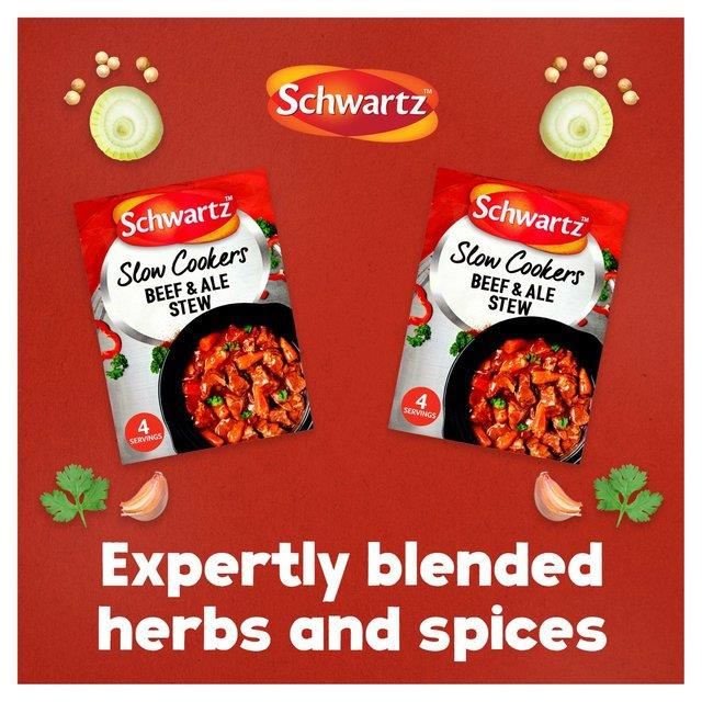 Schwartz Slow Cookers Beef and Ale Stew Recipe Mix Sachet 43g