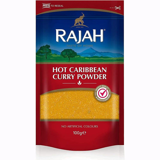 Rajah Hot Caribbean Curry Powder Pouch 100g