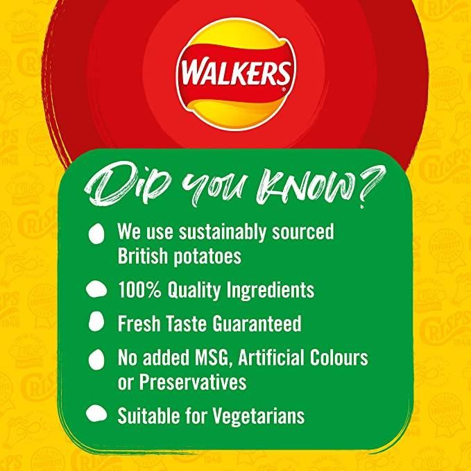 Walkers Prawn Cocktail Crisps 6 Pack 25g