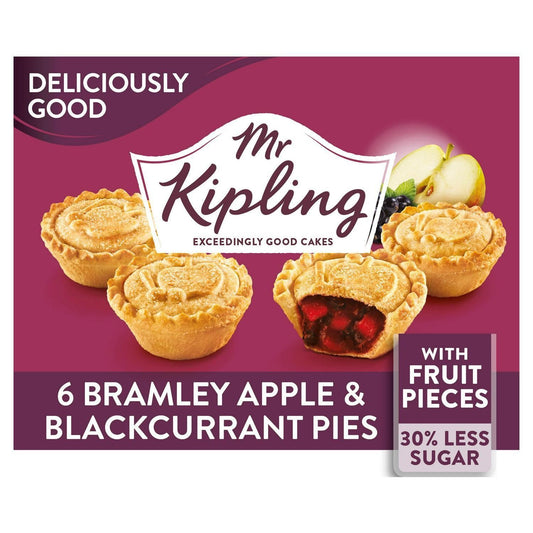Mr Kipling Apple & Blackcurrant Pies 6 Pack 354g