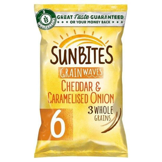 Walkers Sunbites Cheddar & Caramelised Onion Crisps 6 Pack 25g