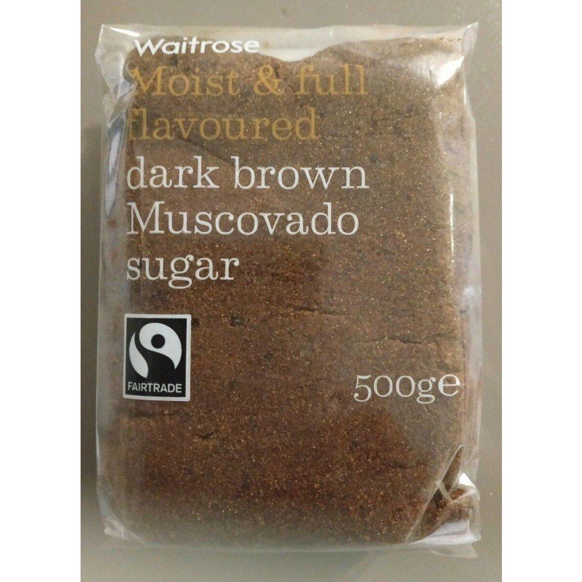 Waitrose Dark Brown Moist & Full Muscovado Sugar 500g