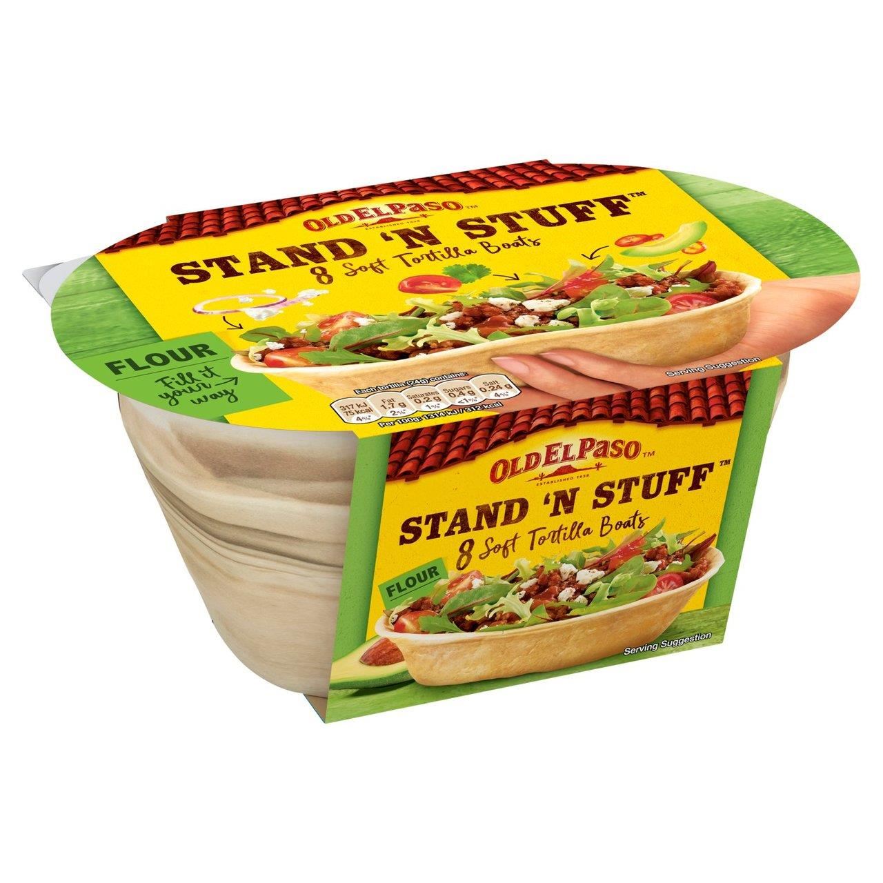 Old El Paso Stand n Stuff Tortilla Boats 8 Pack 193g