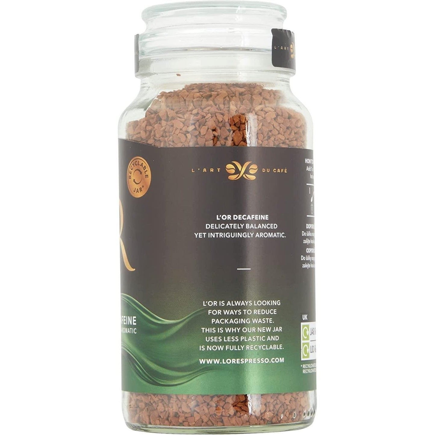 L'or Decafeine Coffee Jar 100g