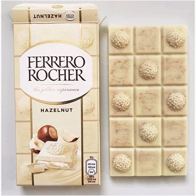 Ferrero Rocher White Chocolate Hazelnut Bar 90g