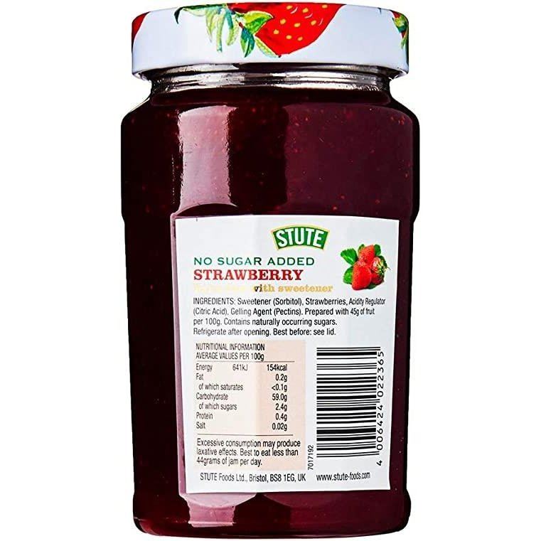 Stute No Sugar Strawberry Extra Jam Jar 430g