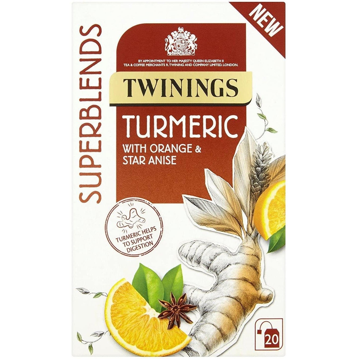 Twinings Superblends Tumeric Tea Bags 20 Pack 40g