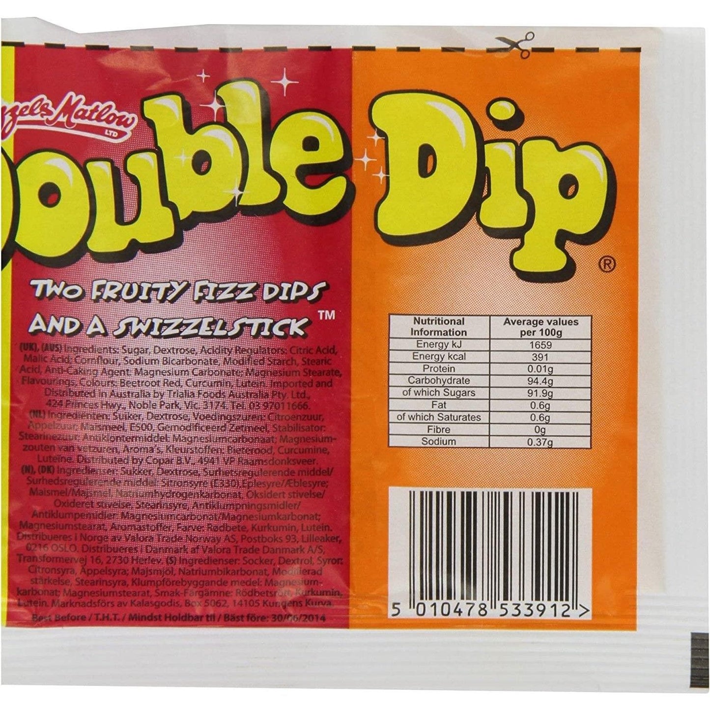 Swizzels Double Dip Cherry & Orange 20g