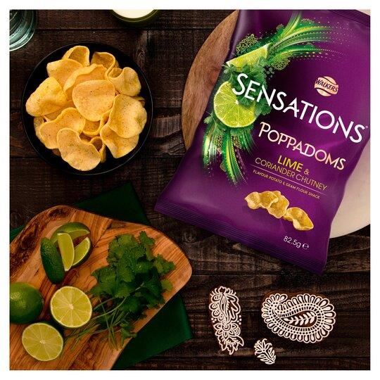 Walkers Sensations Poppadoms Lime & Coriander 82.5g