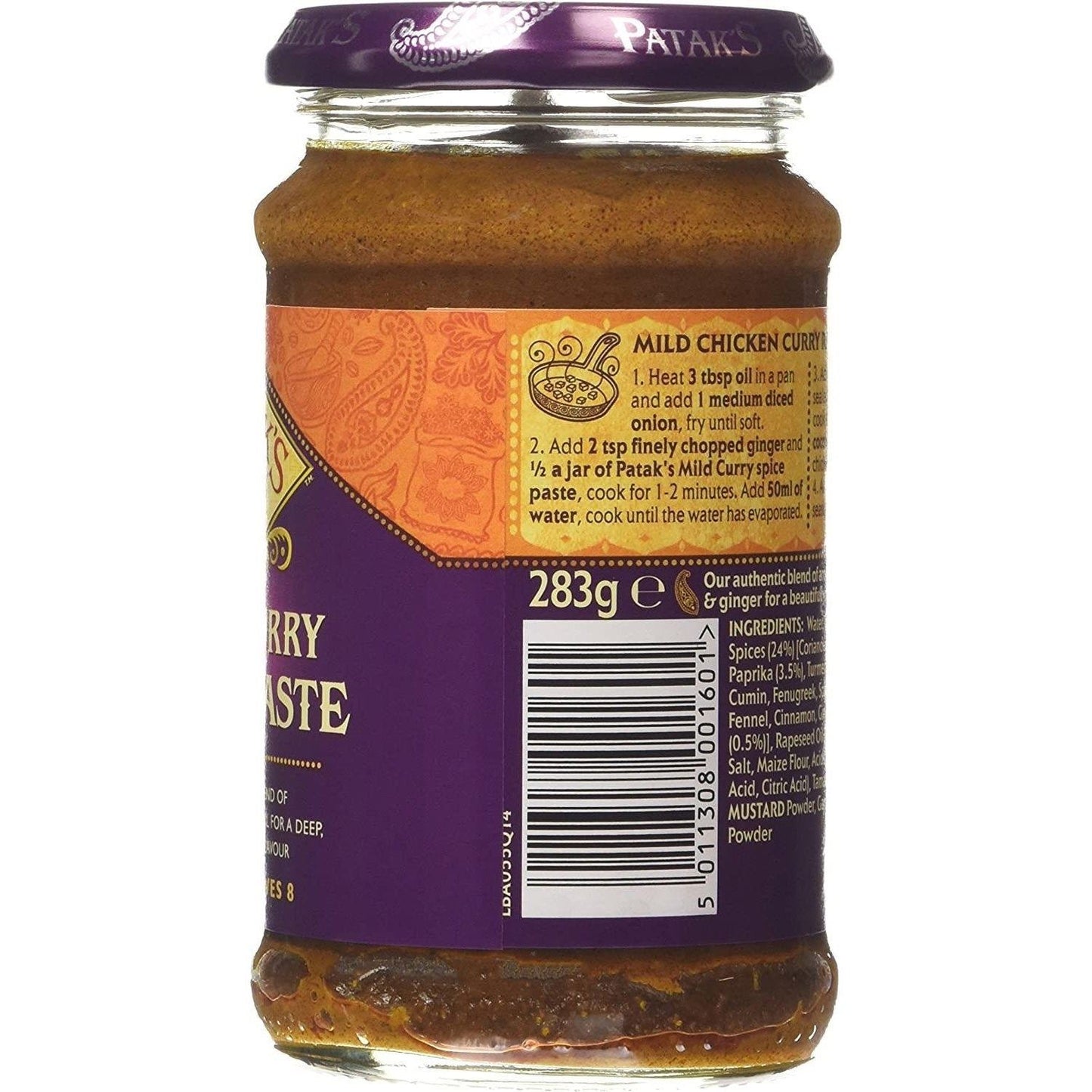 Patak's Mild Curry Spice Paste Mild Jar 283g