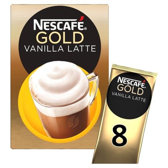 Nescafe Gold Vanilla Latte 8 Pack 148g