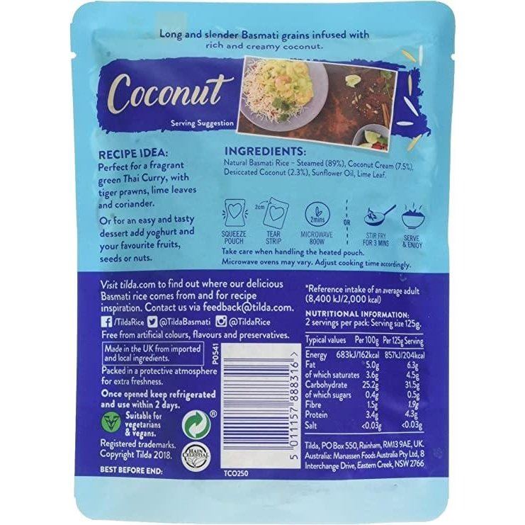 Tilda Coconut Basmati Rice Pouch 250g