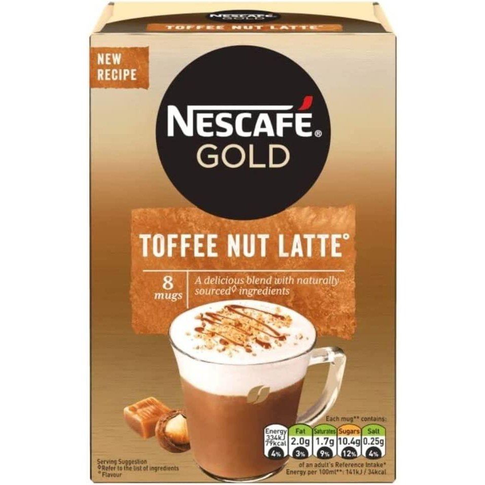 Nescafe Gold Toffee Nut Latte 8 Pack 156g