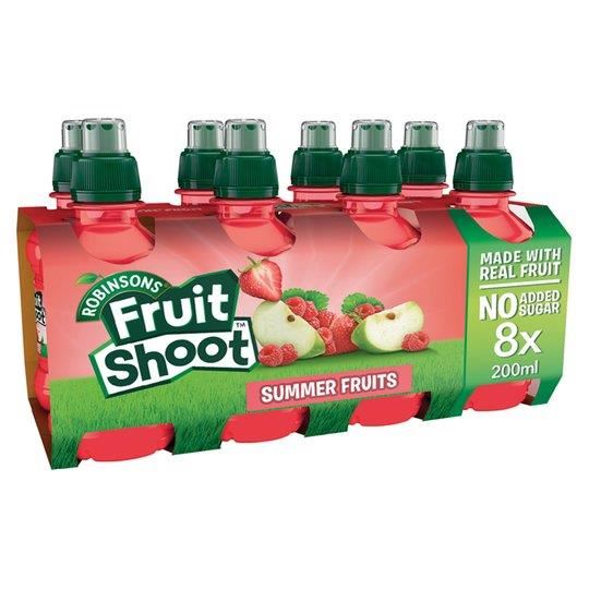 Robinsons Fruit Shoot Summer Fruits No Added Sugar 8 x 200ml