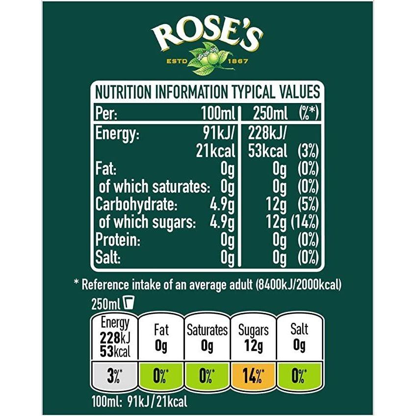 Rose's Lime Juice Corial 1l