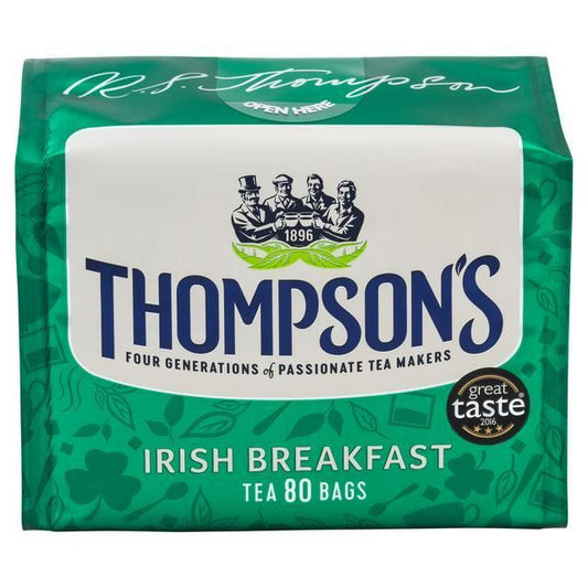 Thompson's Irish Breakfast Tea Bags 80 Pack