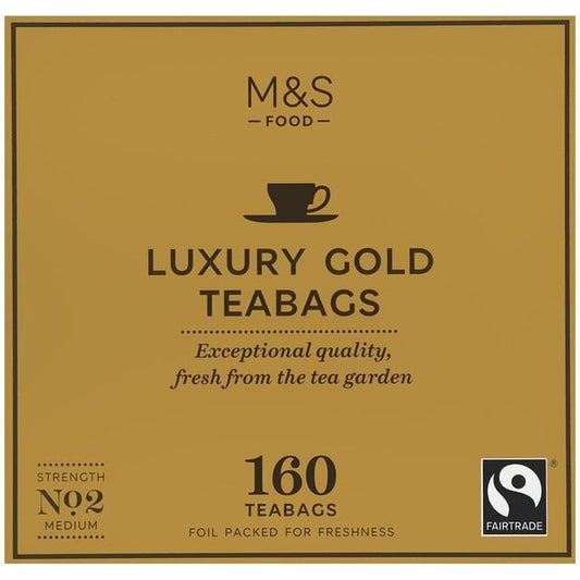 M&S Luxury Gold TeaBags 160 Pack 500g