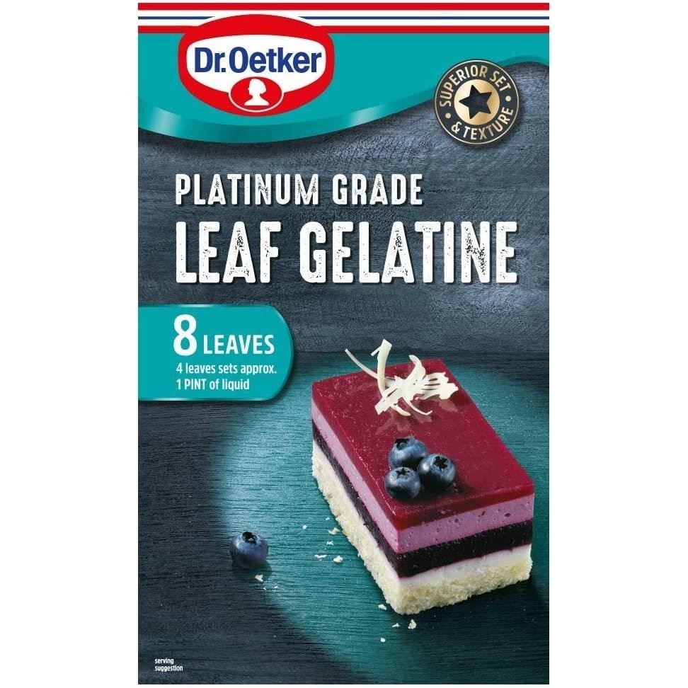 Dr Oetker Platinum Grade Leaf Gelatine 8 Leaves 13g