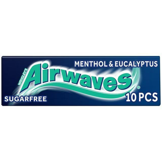 Airwaves Menthol & Eucalpytus Sugarfee Gum 10 Pack